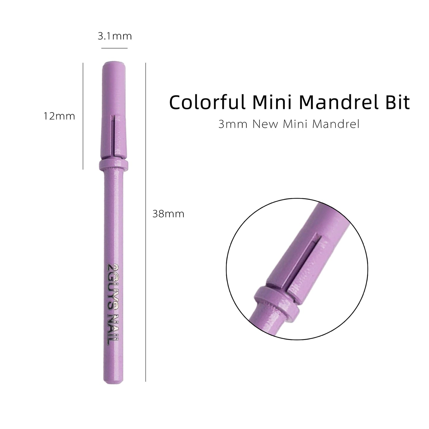 Premium Mini Mandrel Bit (Purple)