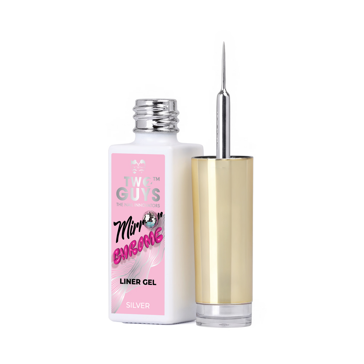 MIRROR CHROME Liner Art Gel - Silver