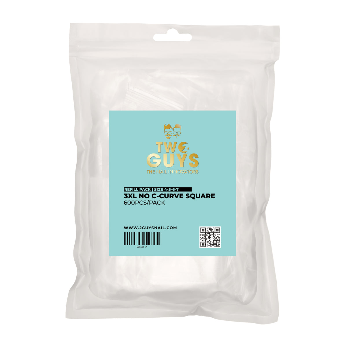 Refill 3XL No C-curve Square Tips (#4-5-6-7 | 600pcs/bag)