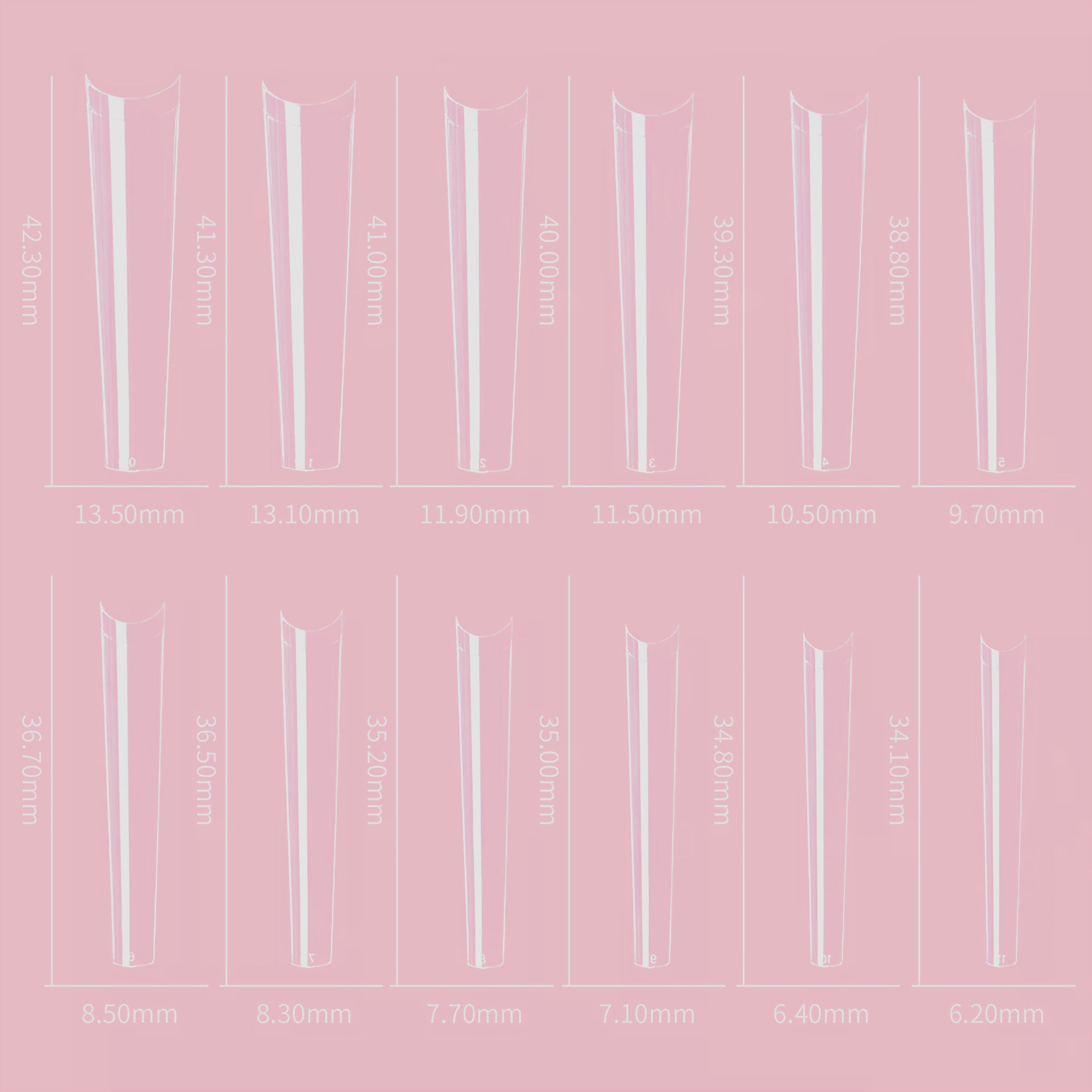 Puntas de ataúd sin curva C 3XL (420 piezas/caja)