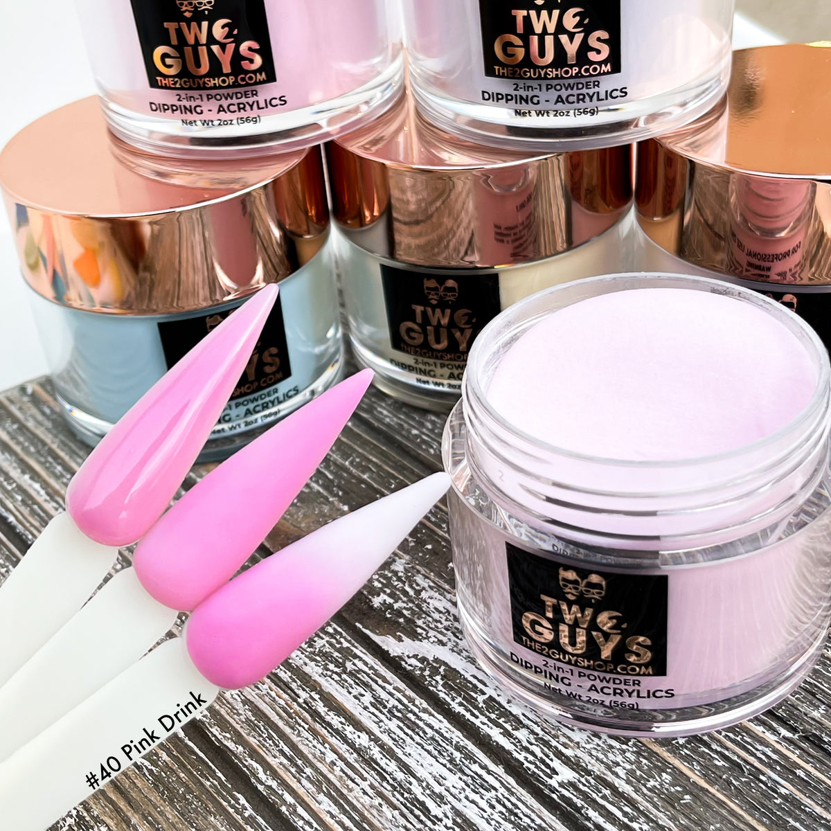 Candy Crush Collection 12 Pastel Colors #38-#49 - 2Guys Acrylic Powder