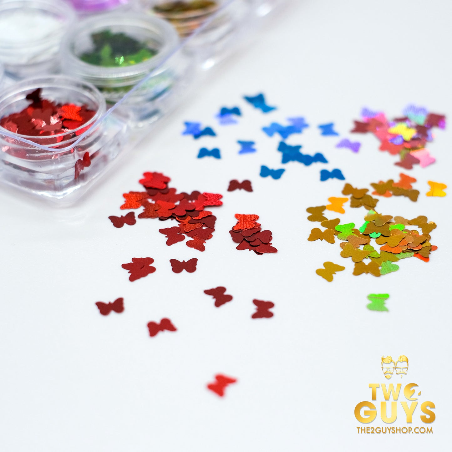 Holographic Big Size Butterflies Shape Sequins Set (12 colors)
