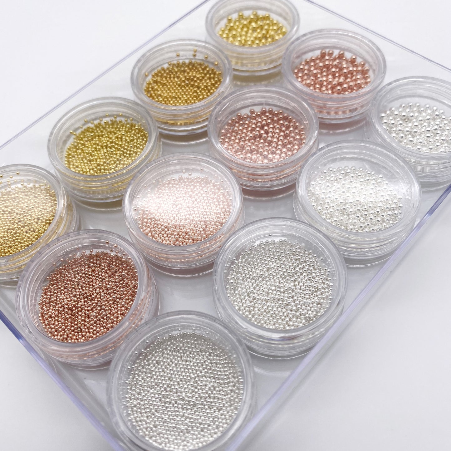 Metal Caviar Beads (4 size - 3 colors)