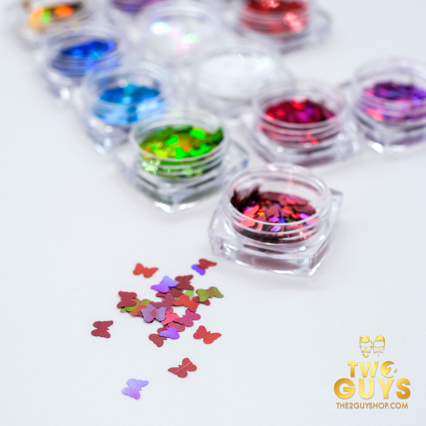 Holographic Big Size Butterflies Shape Sequins Set (12 colors)