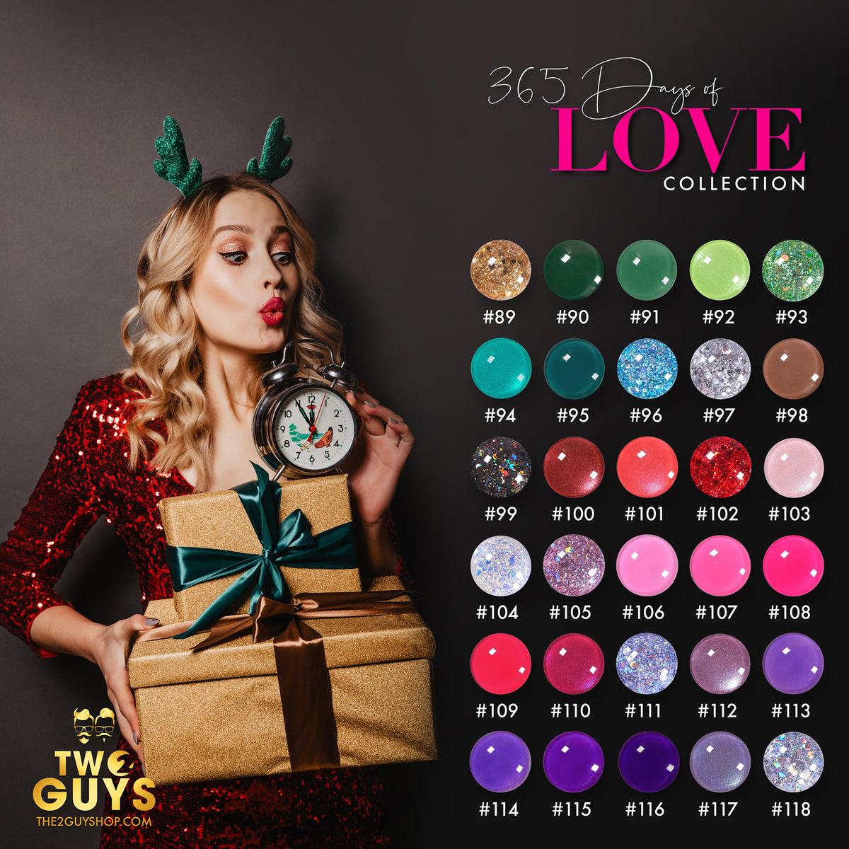 Colección 365 días de amor n.° 89-n.° 118 - Polvo acrílico 2Guys