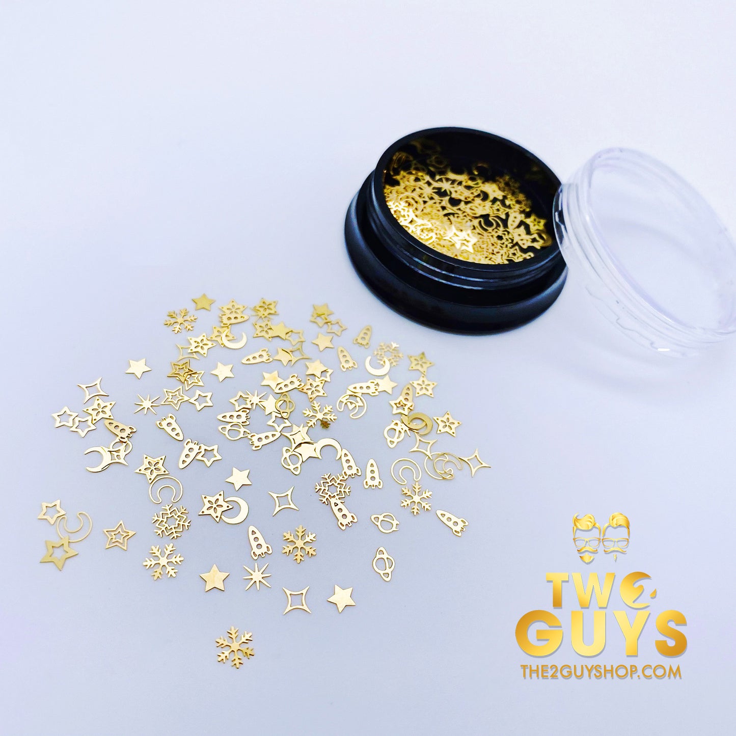 Ultra Thin - GOLD METAL SLICES Nail Art