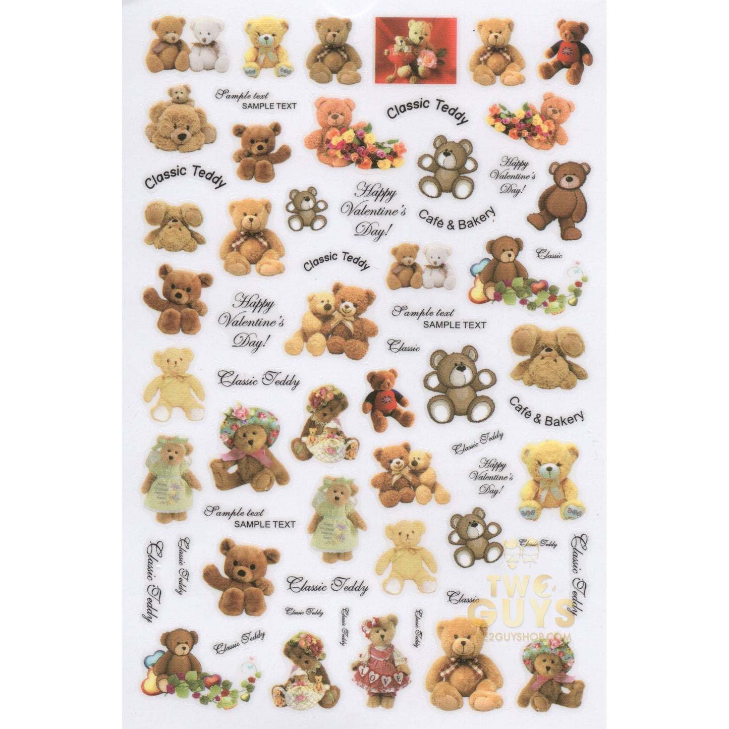 Teddy Bear Stickers Set (6 Styles)