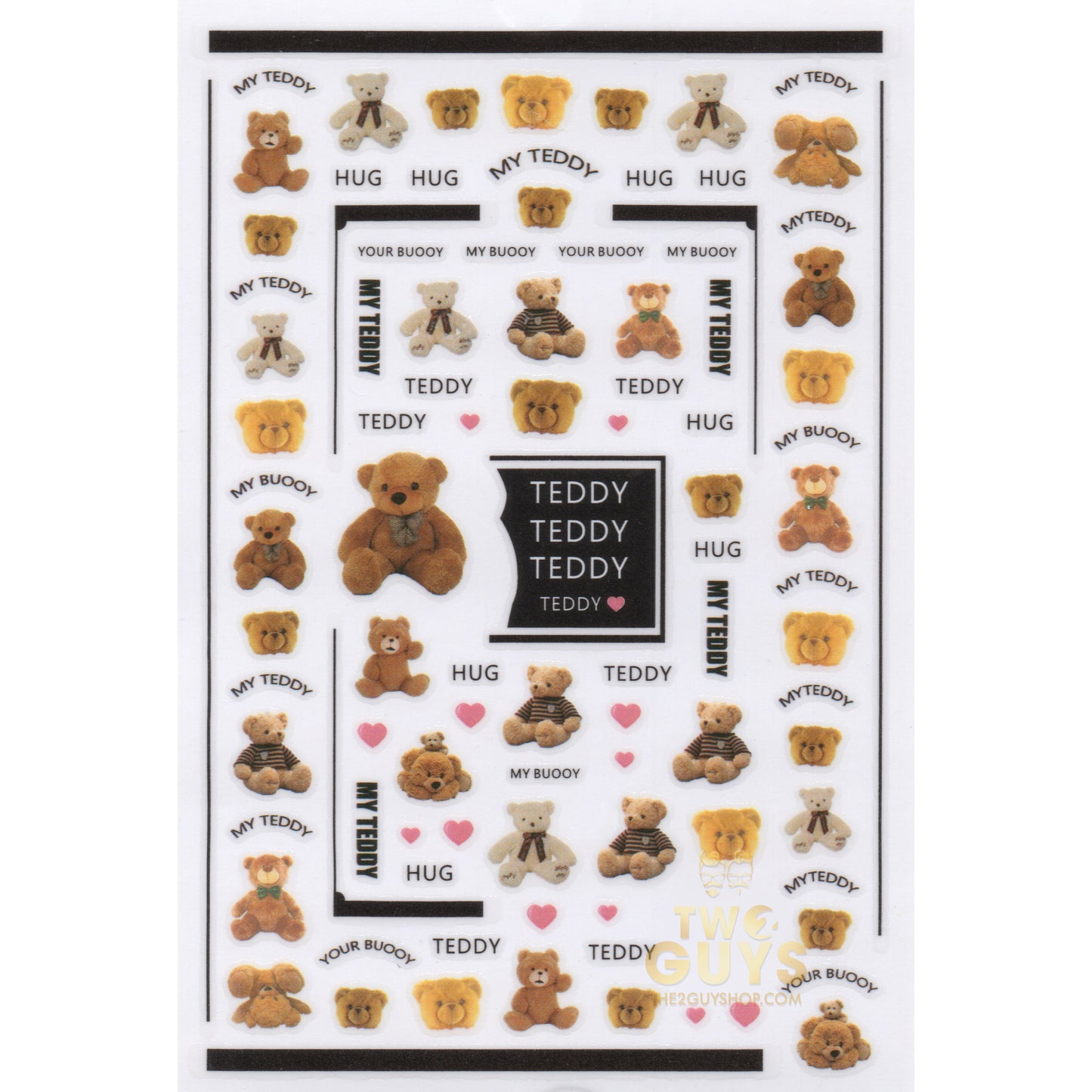 Teddy Bear Stickers Set (6 Styles)