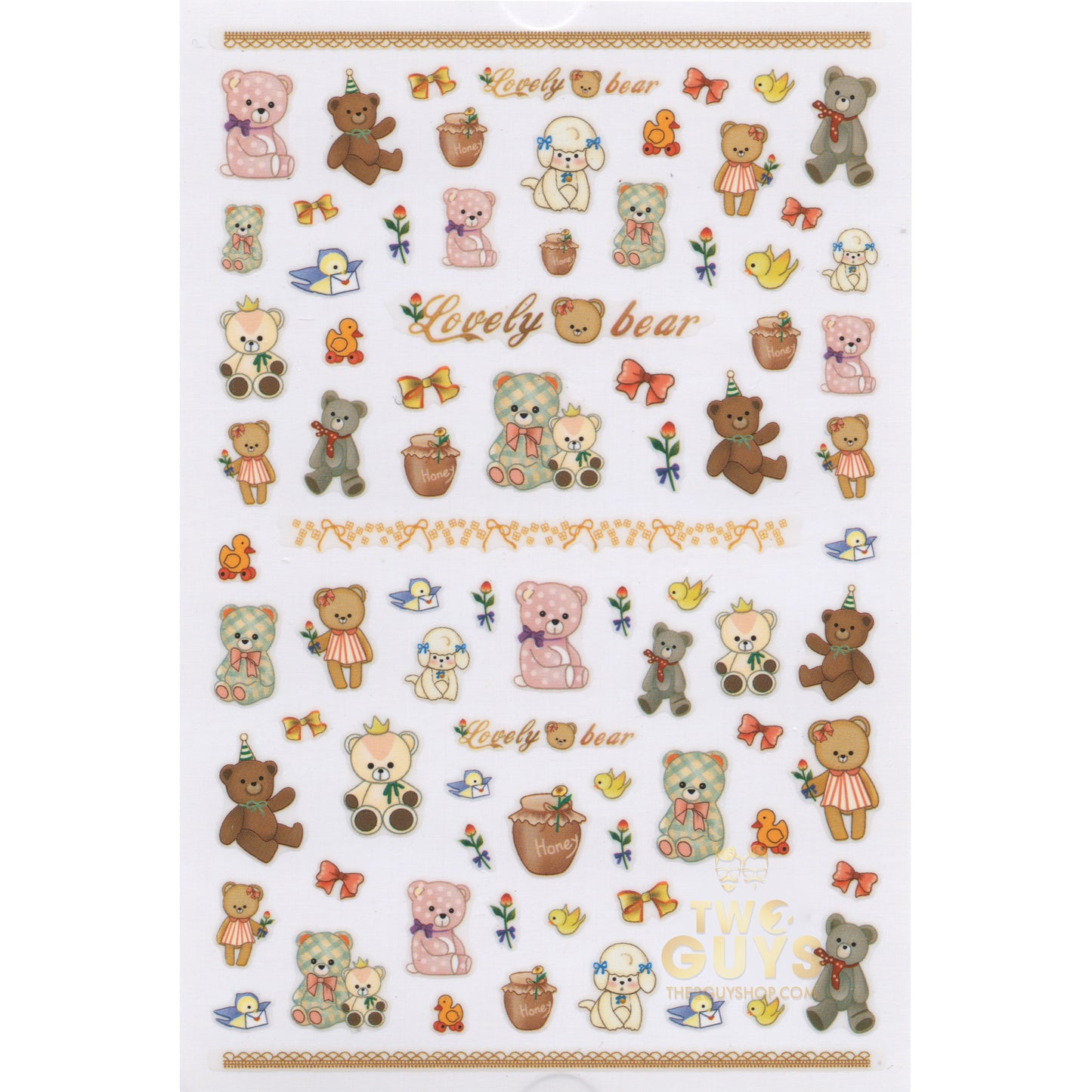 Teddy Bear Stickers Set (6 Styles)