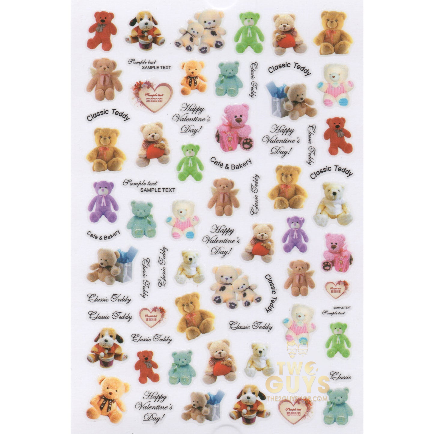 Teddy Bear Stickers Set (6 Styles)