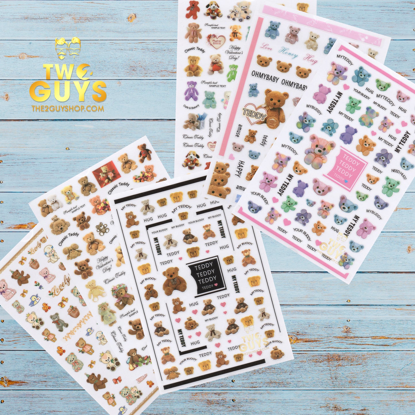 Teddy Bear Stickers Set (6 Styles)