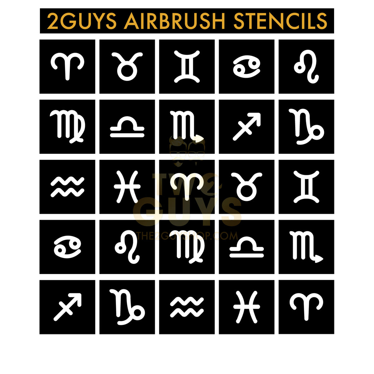 Plantillas de aerógrafo para los signos del zodíaco