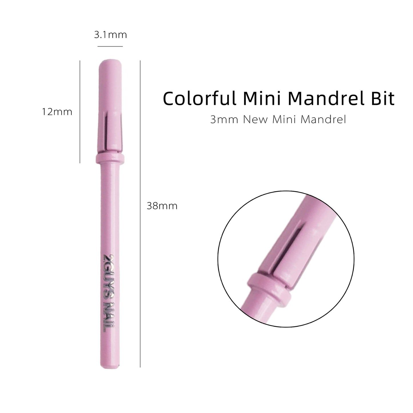 Premium Mini Mandrel Bit (Pink)