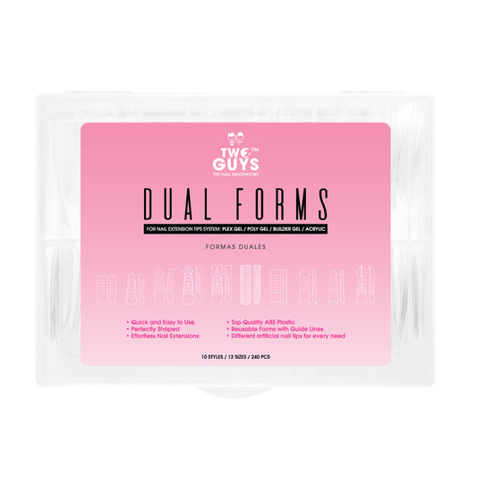 DUAL FORMS - PLASTIC NAIL FORMS (10 shapes - 240pcs/box)