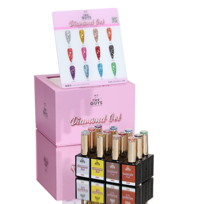 COLECCIÓN DE DIAMOND GEL CON BRILLO REFLECTANTE + MUESTRA DE COLRES GRATIS 
