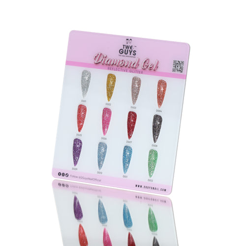 DIAMOND GEL Reflective Glitter COLLECTION + FREE COLOR CHART