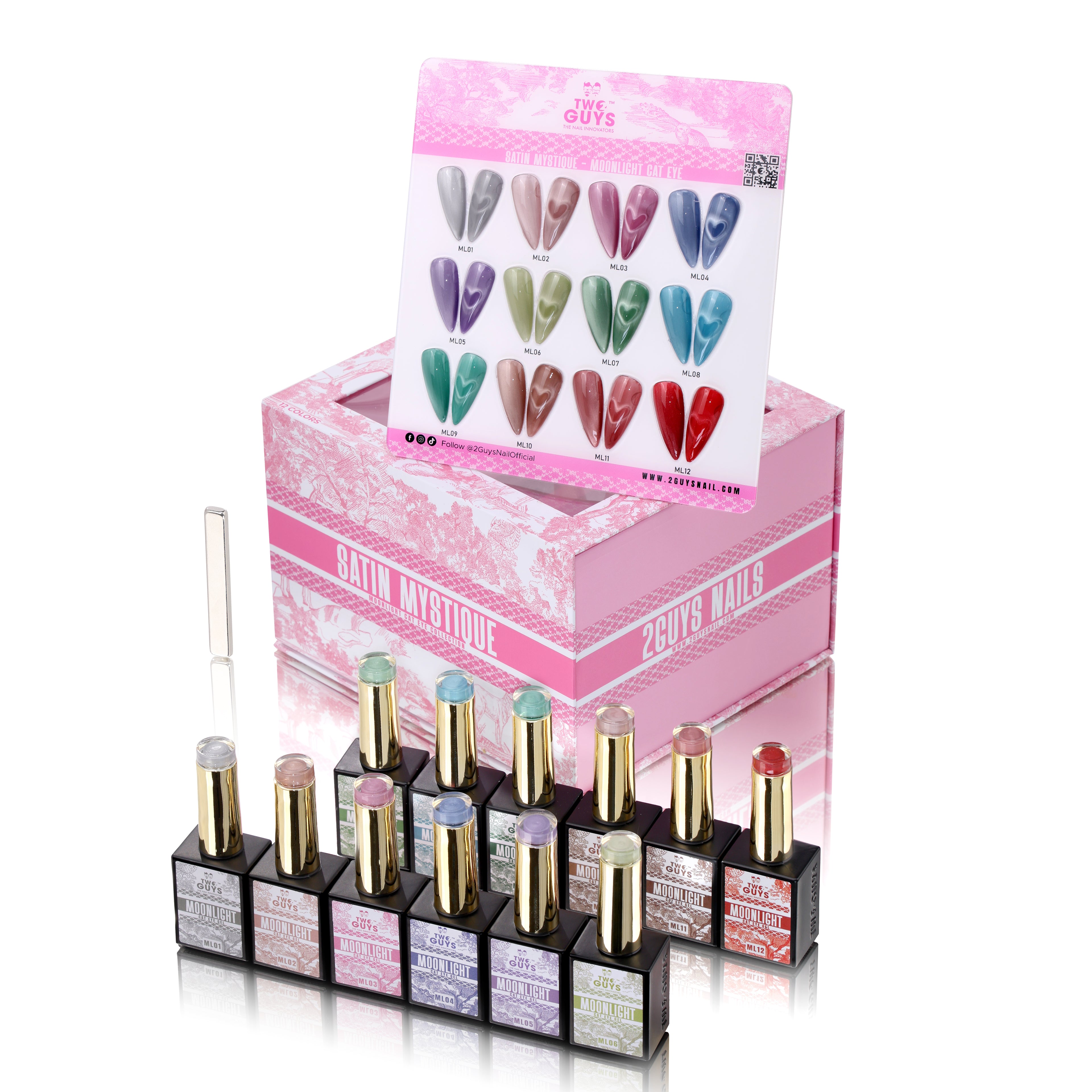 SATIN MYSTIQUE - MOONLIGHT CAT EYE COLLECTION + FREE COLOR CHART & MAGENET