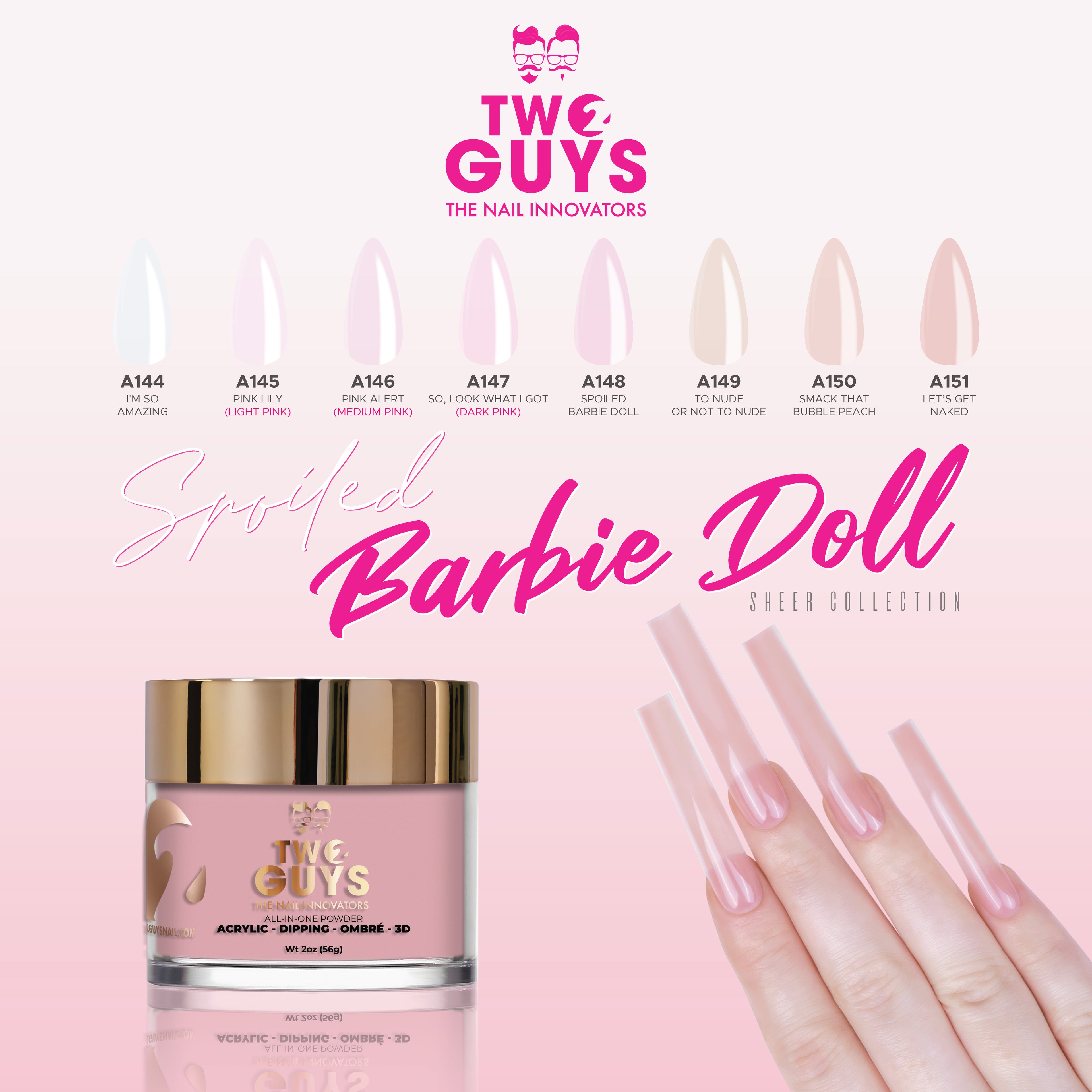 SPOILED BARBIE DOLL Sheer Collection #A144 - #A151 (Powder)