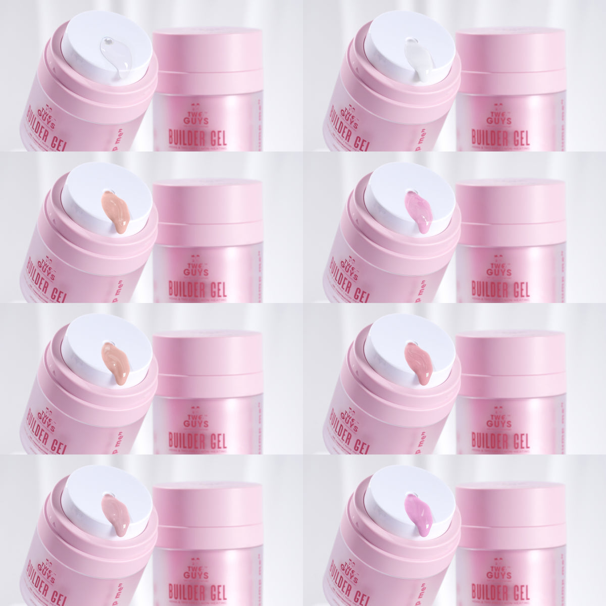 BUILDER GEL HEMA & TPO Free Collection (8 colors/Set 30ml/Jar) + FREE COLOR CHART