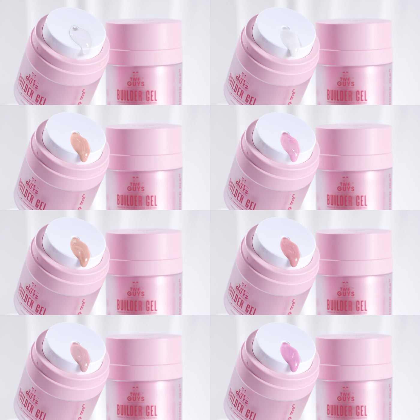 BUILDER GEL HEMA & TPO Free Collection (8 colors/Set 30ml/Jar) + FREE COLOR CHART