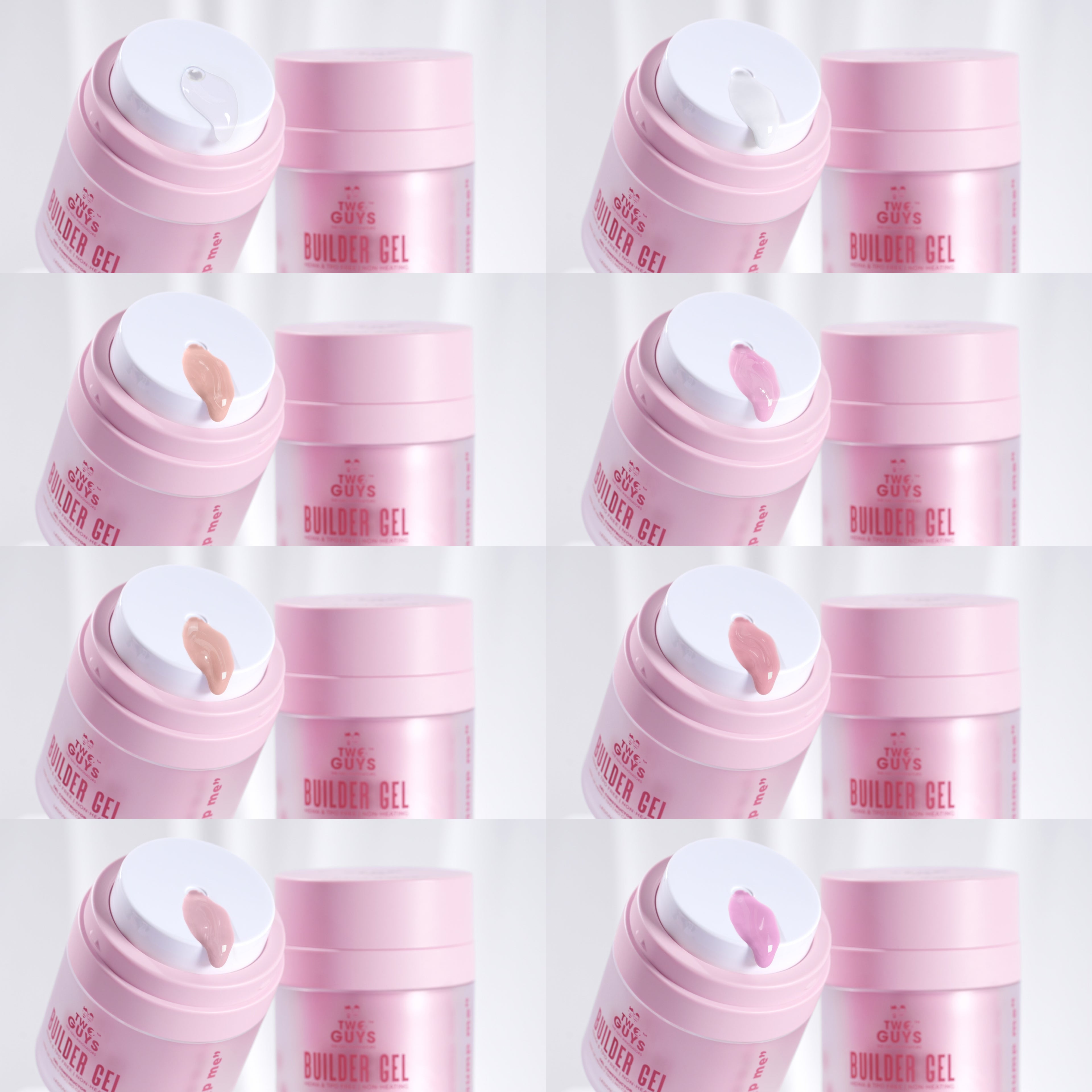 BUILDER GEL HEMA & TPO Free Collection (8 colors/Set 30ml/Jar) + FREE COLOR CHART