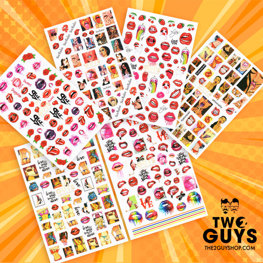 Sexy Pop Art Stickers Set (6 Designs)