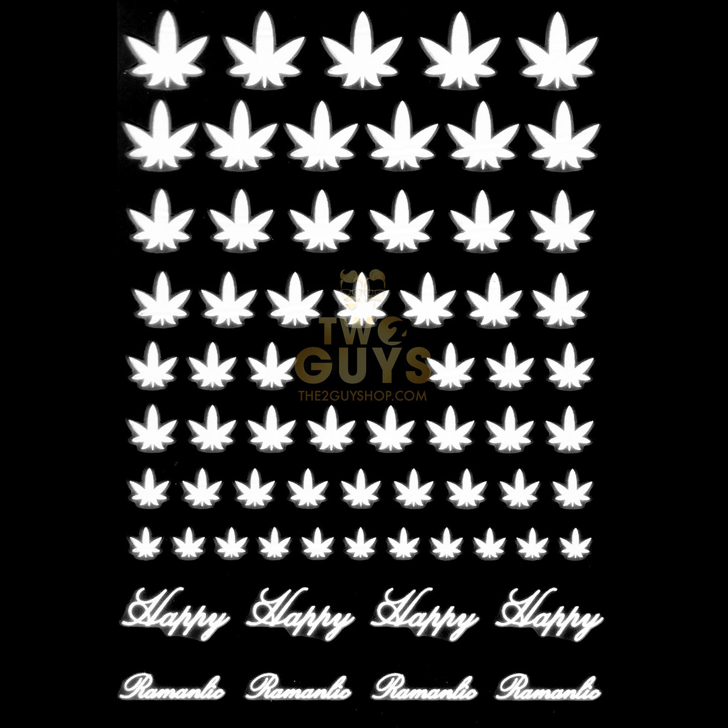 Happy Weed Leaves Stickers Set (3 Colors)