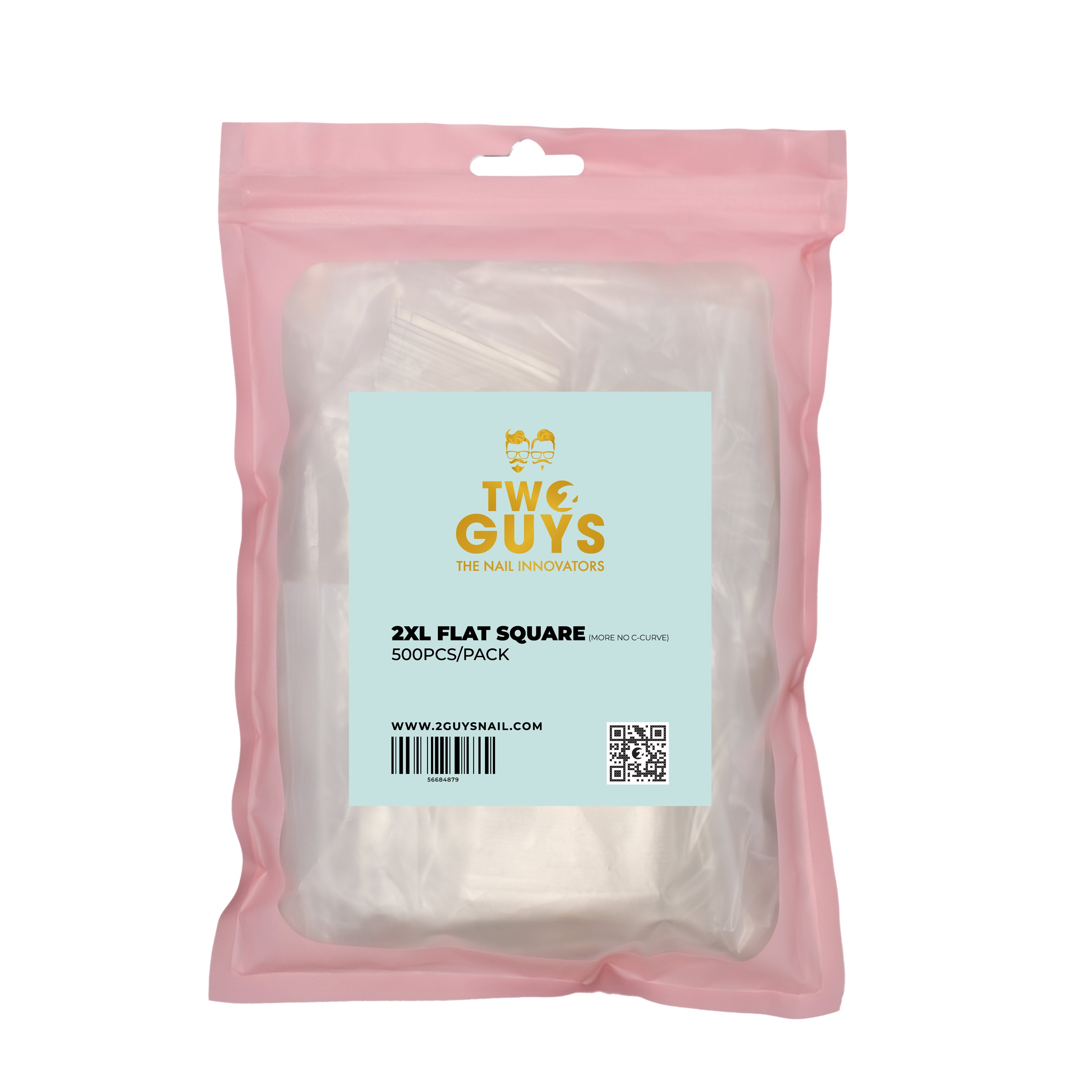 2XL Flat Square Tips - More No C-curve (500pcs/bag)