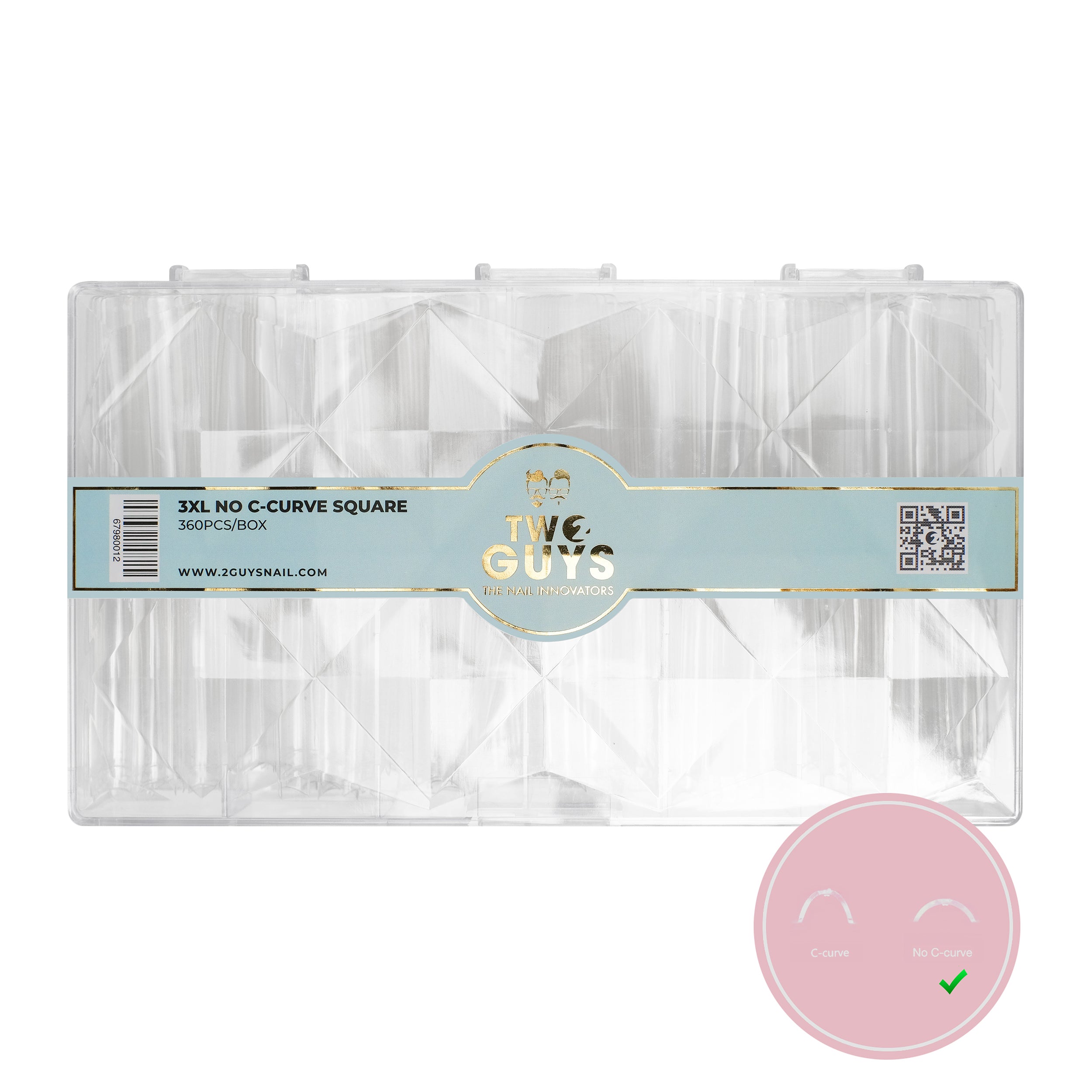 3XL No C-curve Square Tips (360pcs/box)