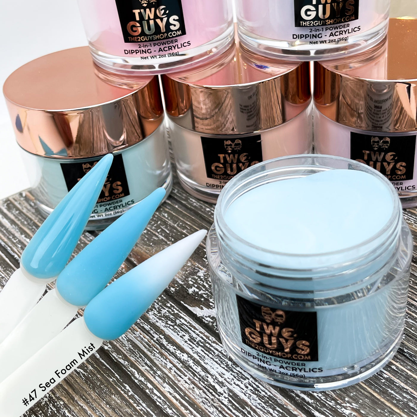 Candy Crush Collection 12 Pastel Colors #38-#49 - 2Guys Acrylic Powder