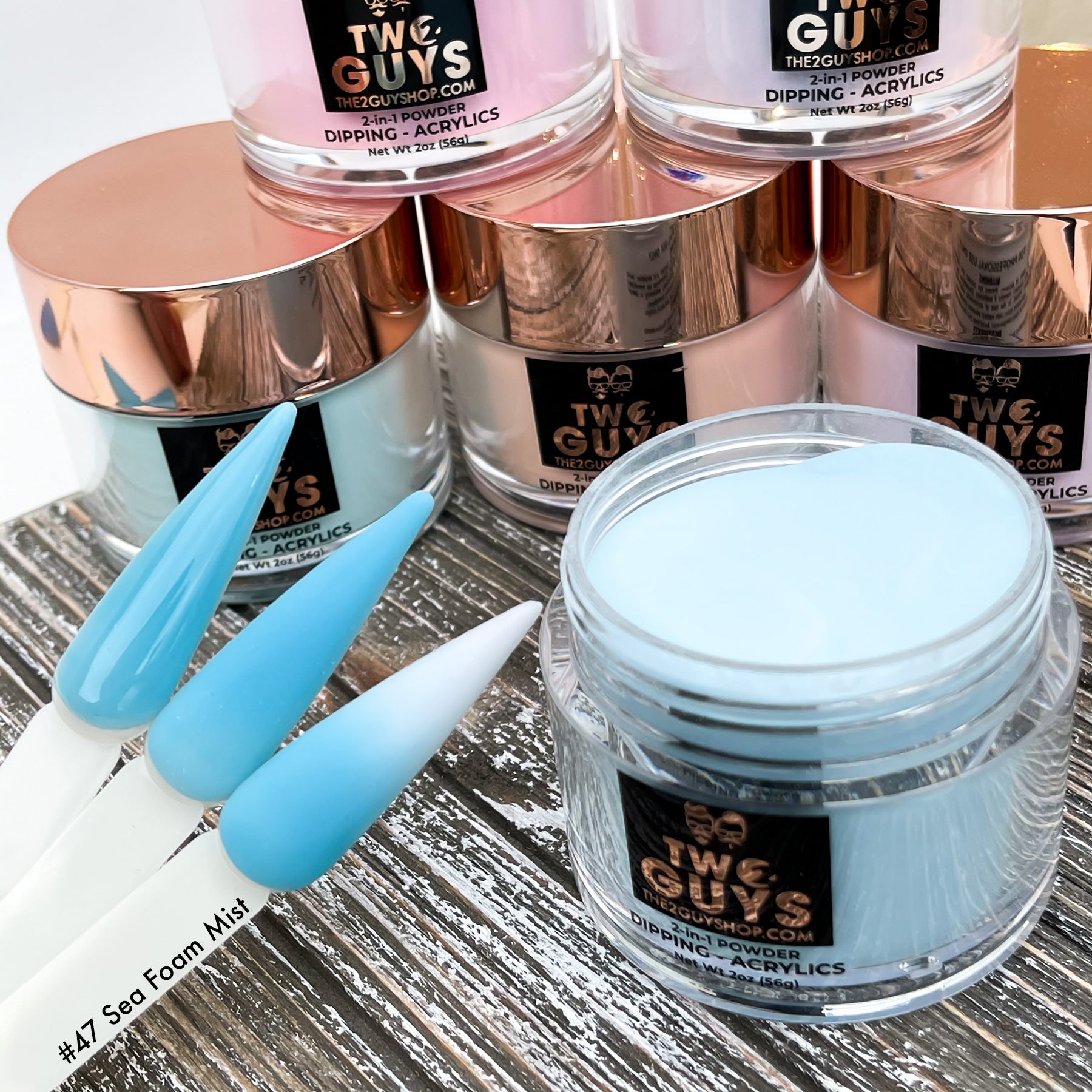 Candy Crush Collection 12 Pastel Colors #38-#49 - 2Guys Acrylic Powder