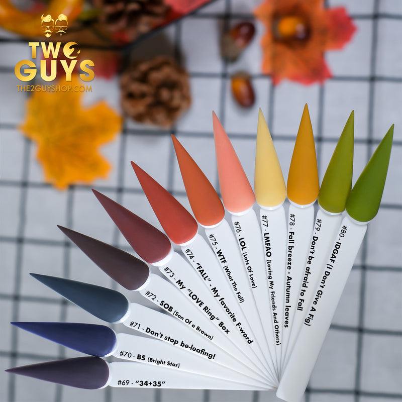 Colección de piezas de otoño n.° 69-n.° 80 - Polvo acrílico 2Guys