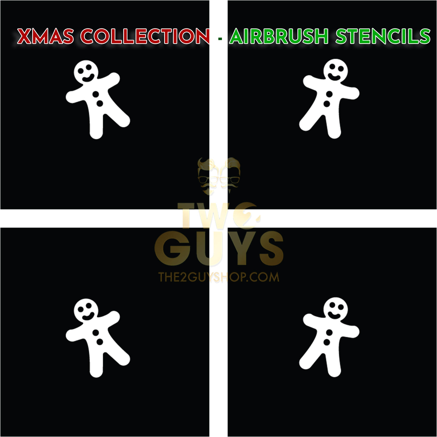 Gingerbread Man Airbrush Stencils