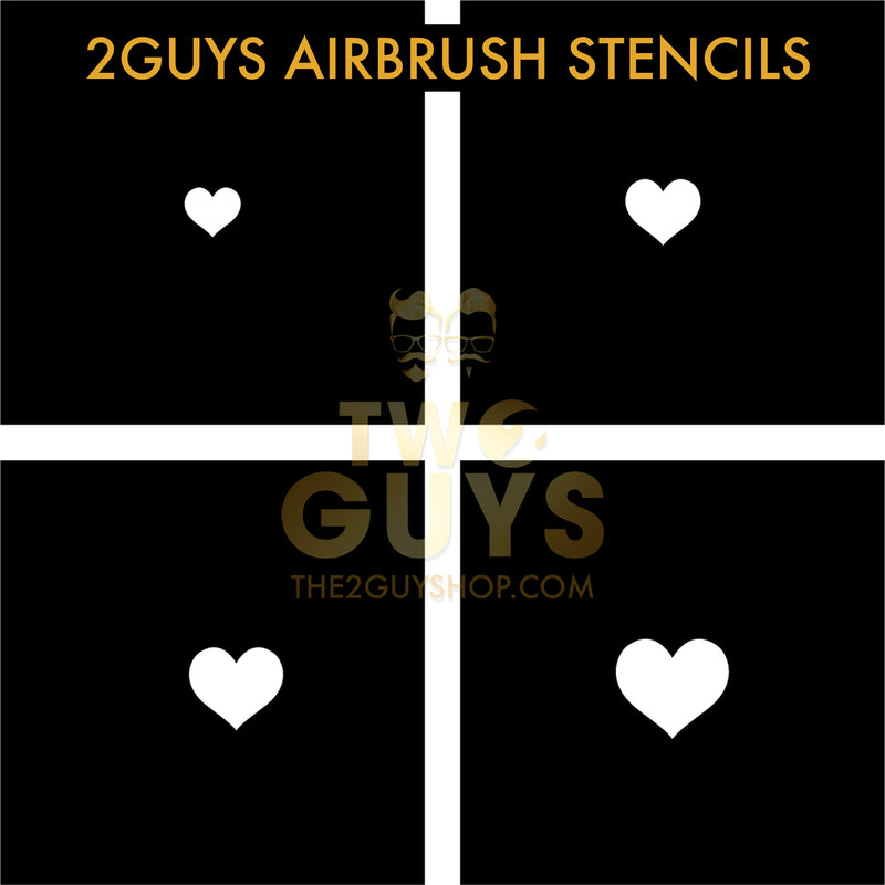 Plantillas de aerógrafo con forma de corazón
