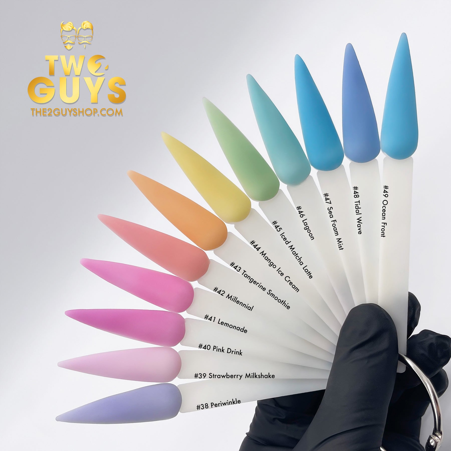 Candy Crush Collection 12 Pastel Colors #38-#49 - 2Guys Acrylic Powder