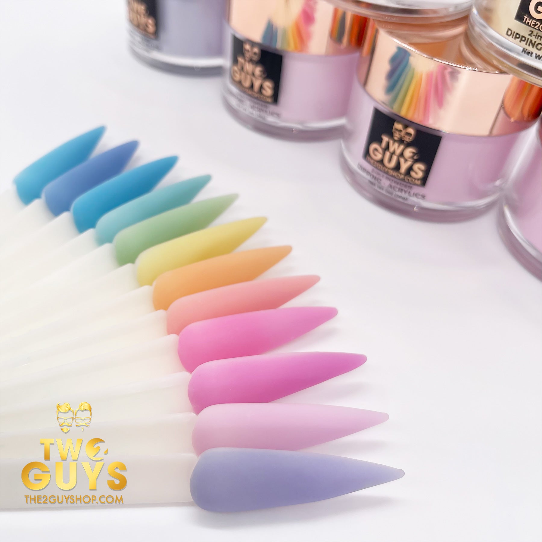 Candy Crush Collection 12 Pastel Colors #38-#49 - 2Guys Acrylic Powder