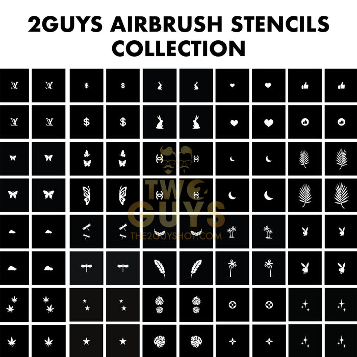 2GUYS Airbrush Stencils Collection (20 styles)