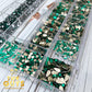 High quality Emerald (Green) Rhinestones Box - Free 1 Glue Gel + 1 Rhinestone Picker