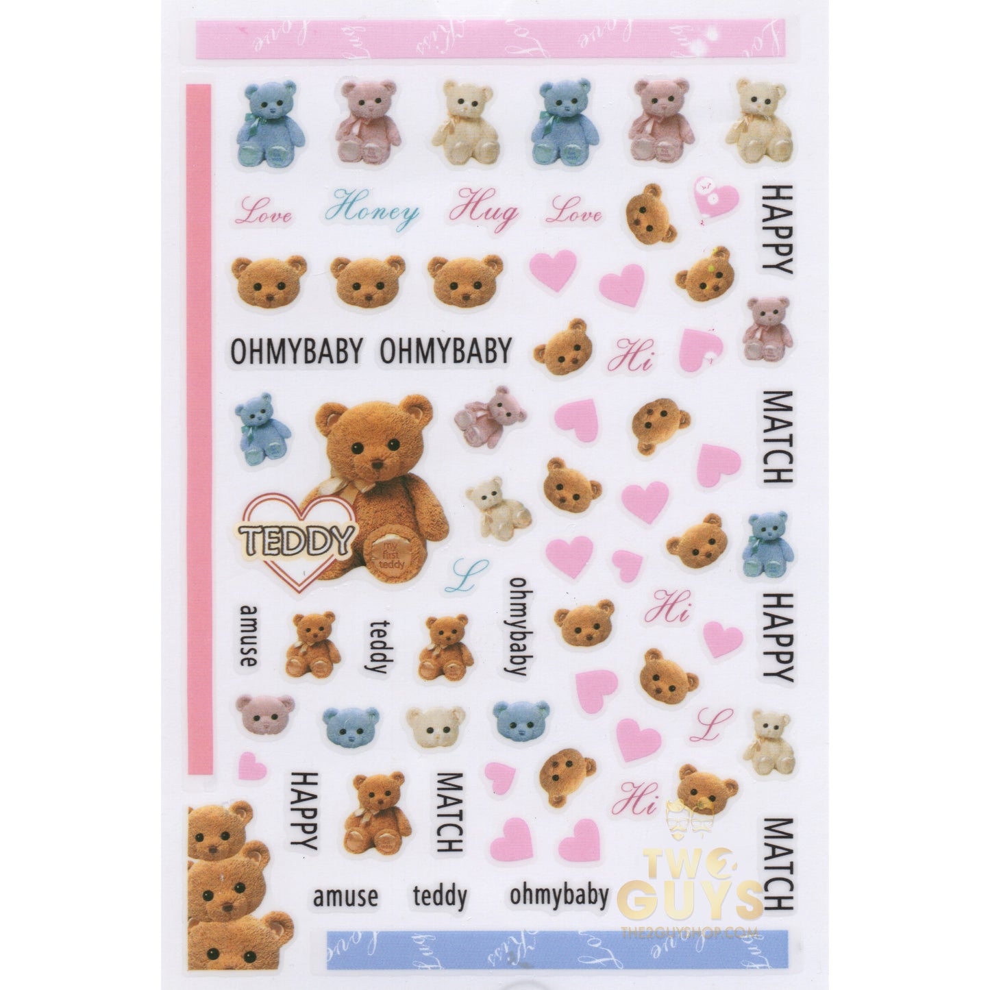 Teddy Bear Stickers Set (6 Styles)