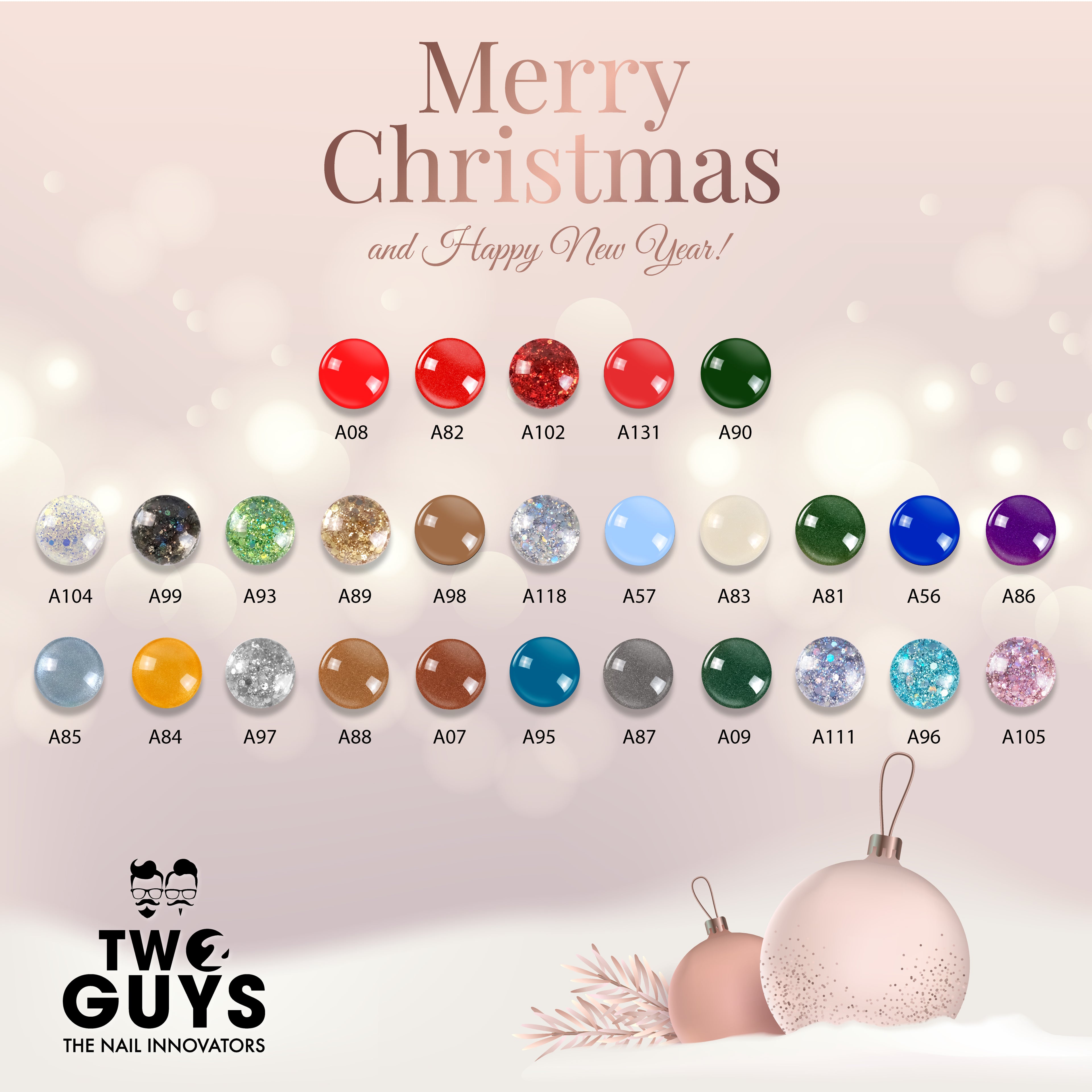 Colección Feliz Navidad y Próspero Año Nuevo (27 colores)