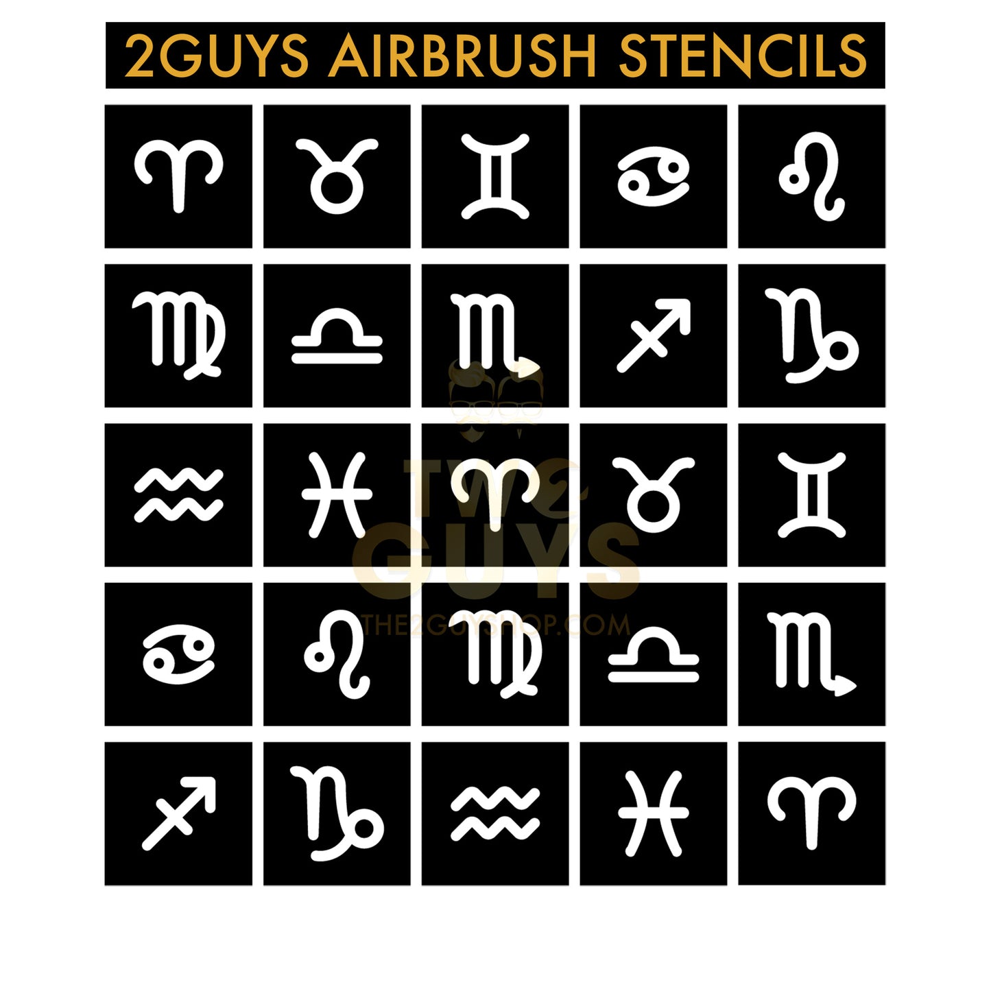 Zodiac Sign Airbrush Stencils