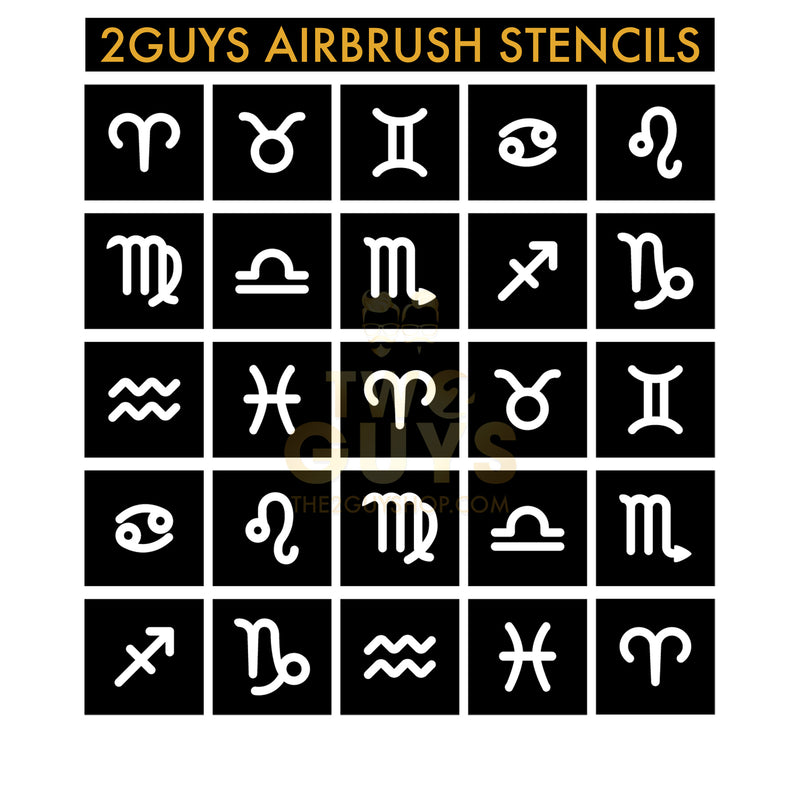 Plantillas de aerógrafo para los signos del zodíaco