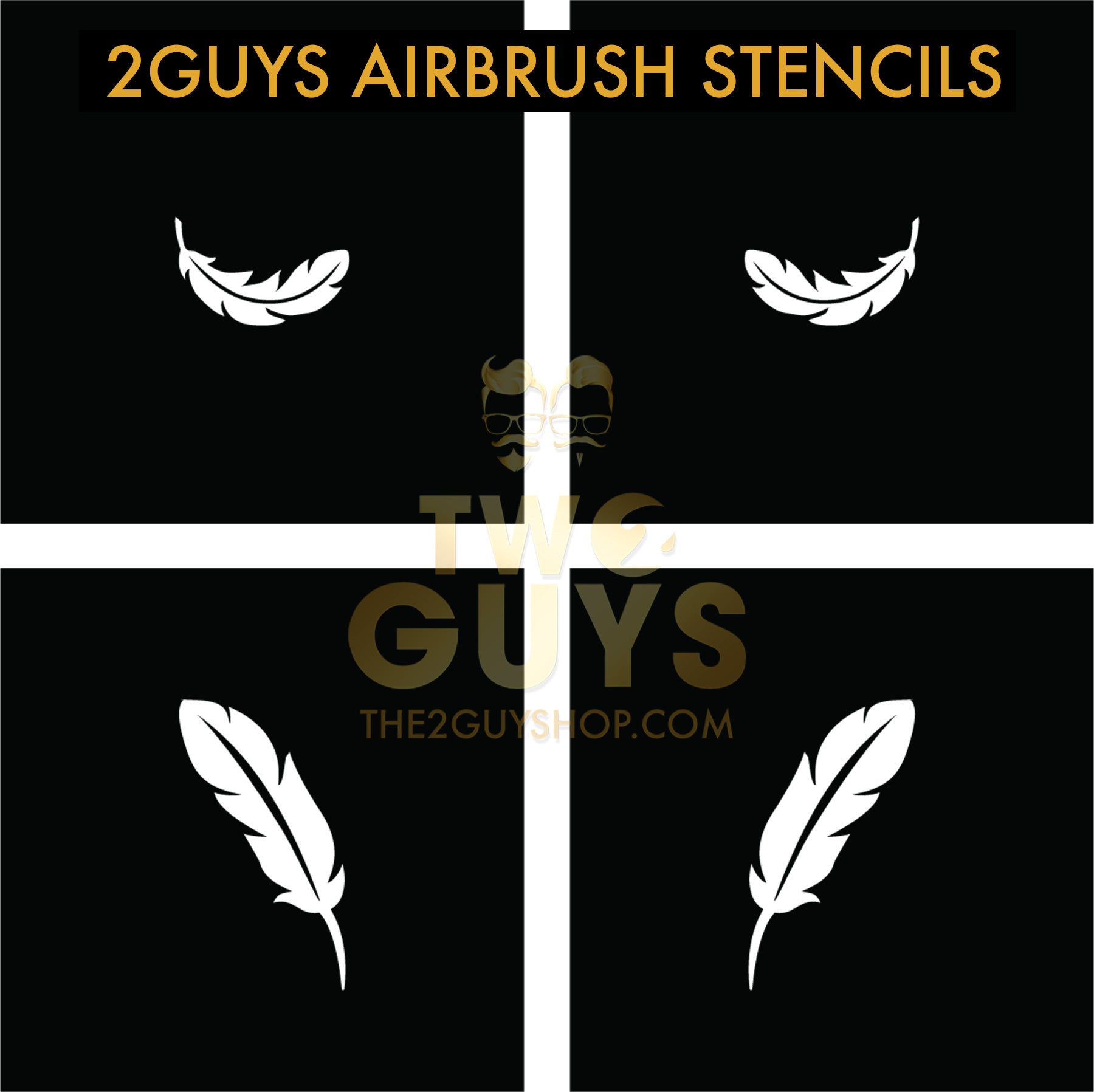 Feather Airbrush Stencils